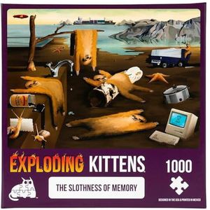 Exploding Kittens Jigsaw Puzzels voor volwassenen – Slothness of Memory – 1000 stuks jigsaw puzzels voor familie Fun & Game Night