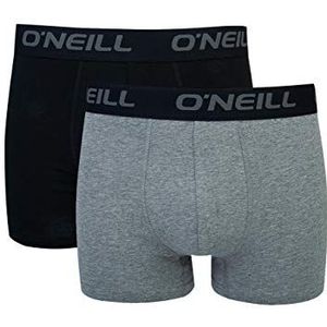 O'Neill Trendy boxershorts voor heren, in 2-delige set, in elegante kleuren, voor elke gelegenheid, Antraciet/Zwart