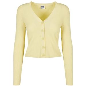 Urban Classics Gebreid gebreid vest voor dames, cardigan voor dames, Zacht geel.