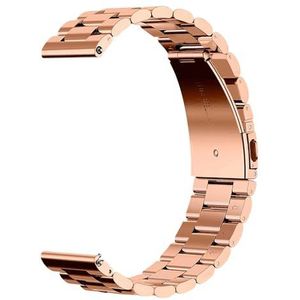 OcioDual Metalen horlogeband met snelsluiting, van gekleurd roestvrij staal, compatibel met traditionele horloges of smartwatches met 24 mm, 22 mm, 20 mm, 18 mm, 16 mm, 14 mm, Roze, goud, Ca