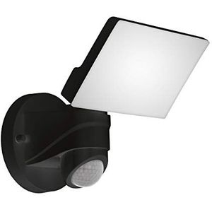 EGLO LED outdoor wandlamp Pagino, 1 lichtpunt, sensor wandlamp van kunststof, kleur: zwart, buitenspot met bewegingsmelder, IP44