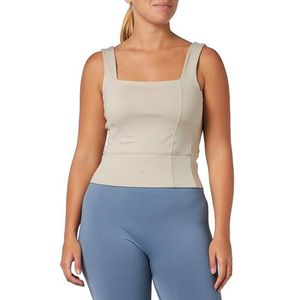 Champion Athletic C-sport W - Quick Dry S-L Cropped Yoga tanktop voor dames, Zilver Grijs