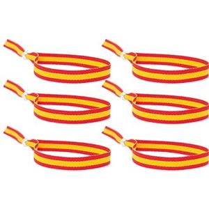 GOS Best Supplies 6 armbanden van stof, kleur vlag Spanje, Talla única, polyester, polyester