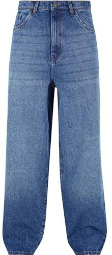 Urban Classics Heavy Ounce Baggy Fit Jeans Herenbroek, New Mid Blue Washed