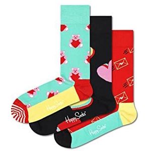 Happy Socks 3-pack I Love You Socks Gift Set sokken, meerkleurig, M heren, meerkleurig, M, Meerkleurig