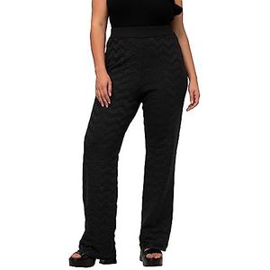 Ulla Popken Strickhose Pantalons Femme, Noir, 56-58