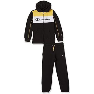 Champion Legacy Sweatsuits-Powerblend Color Block Hooded Sportpak voor kinderen en jongeren, zwart, 5-6 jaar, zwart.