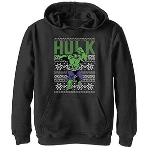 Marvel Hulk Uglytop Uniseks kinderen sweatshirt met capuchon ^ jongens, zwart.