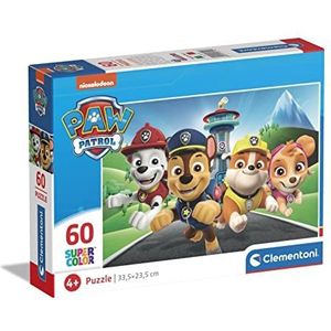 Clementoni - Paw Patrol puzzel met 60 stukjes, geduld en reflectiespel, liggend formaat, netfoto, 33,5 x 23,5 cm, voor kinderen vanaf 4 jaar