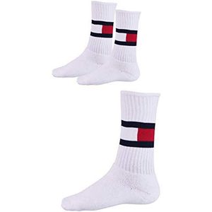 Tommy Hilfiger Tommy Hilfiger Flag Men's Sock (3 stuks) heren Sokken, Wit, 43-46 EU