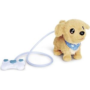 Simba ChiChi Loomy Golden Retriever 105890064 - interactieve hond voor kinderen vanaf 3 jaar, met functies, geluid en verlichte kabelbediening, 20 cm