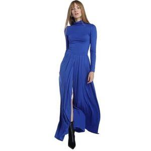 Madnezz House Storm dames coltrui lange jurk blauw S, Blauw