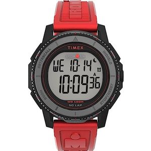 Timex Waterbury TW2W47100 Herenhorloge met leren band met snelsluiting, 39 mm, rood, Rood