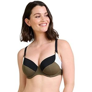 Sans Complexe Women's Perspective 78AAH81 Classic Beugelbikini-bovendeel, olijfgroen/zwart/wit, 95C, olijfgroen, zwart, wit, 125C, olijfgroen, zwart, wit