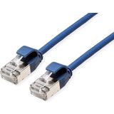 ROLINE U/FTP DataCenter patchkabel Cat.6A (Class EA), LSOH, dun, blauw, 1,5 m