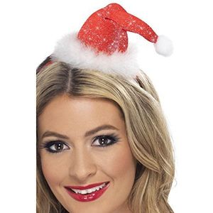 Smiffys Mini-muts voor de kerstman, rood, op een hoofdband