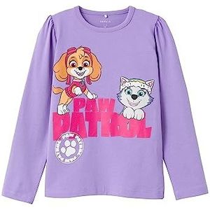 Bestseller A/S Nmfjumina Pawpatrol Ls Top Noos Cplg T-shirt met lange mouwen voor meisjes, Verbena zand