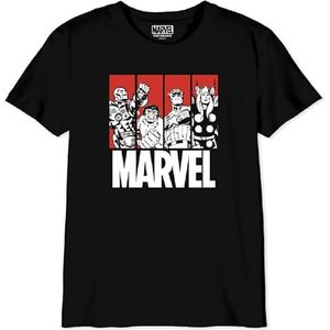 Marvel T-shirt voor jongens, zwart.