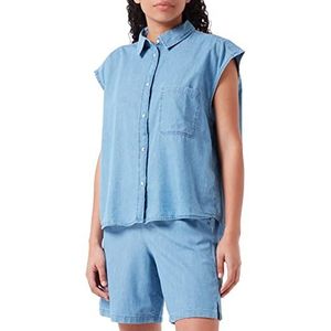 Jack & Jones Jjxx Jxlayla SL Chambray T-Shirt Sn Blouse Dames Lichtblauw XL, Blauwe jeans