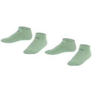 ESPRIT Voetballogo-sokken, uniseks, kinderen, katoen, zwart, grijs, meer kleuren, lage sokken, kort, dun, zomer, zonder motief, 2 paar, groen (jade 7188)