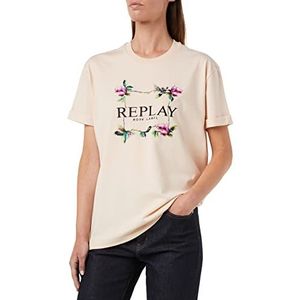 REPLAY Dames T-shirt, 611 Skin, M, 611 Skin