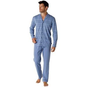 LVB Lungo Aperto In Jersey Di Cotone Herenpyjamaset (1 stuk), Poeder Blauw