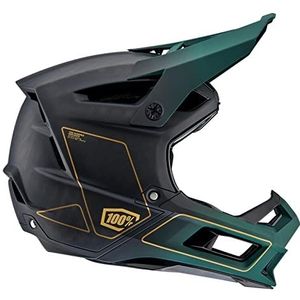 100% CASCOS Aircraft 2 Helmet Carbon Gold/Forest-L helm voor volwassenen, uniseks, meerkleurig, standaard