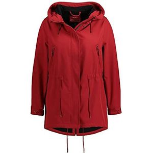 Ulla Popken Softshell-parka voor dames, mahonie