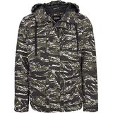 Urban Classics Tiger Camo Cotton Jacket, meerkleurig (olijf/zwart/wit 01383), XL heren, meerkleurig (olijf/zwart/wit 01383)
