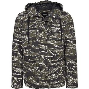 Urban Classics Tiger Camo Cotton Jacket, meerkleurig (olijf/zwart/wit 01383), XL heren, meerkleurig (olijf/zwart/wit 01383)
