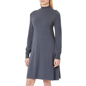 Pieces Pcjalina Ls T-Neck Knit Dress Noos BC Damesjurk, Blauw Grijs, XS, Blauw Grijs