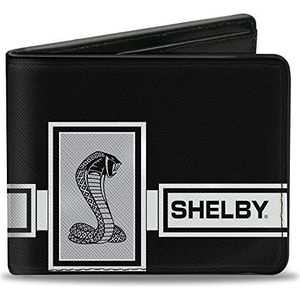 Buckle Down Unisex Volwassen Wallet Shelby Gt 500/Cobra Box Stripe Zwart/Wit/Grijs 2-laags Portemonnee - Veelkleurig -, Meerkleurig