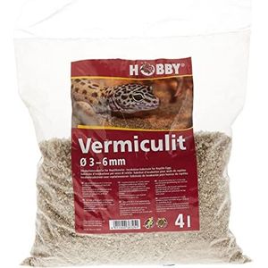 Hobby Vermiculiet substraat voor reptielen/amfibieën 3-6 mm 4 l