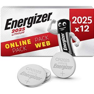 Energizer CR2025 batterij, platte batterij, 12 stuks