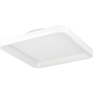 EGLO Loretello led-plafondlamp, vierkante plafondlamp, bureauverlichting dimbaar met afstandsbediening, metaal en kunststof, wit, warm wit/koud wit, 35 x 35 cm