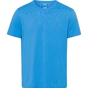 BRAX Tony Blue Planet T-shirt voor heren, van duurzaam katoen, maat M, Greece