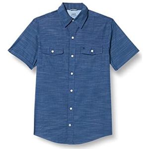 Izod Dobby Stripe Ss Washed T-shirt voor heren, blauw (Peacoat 403), S, blauw (Peacoat 403)