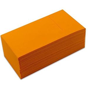 Kanguro servetten, formaat 30 x 40, vouw 1/6, airlaid materiaal, zak, 1 laag, oranje (verpakkingen van 40 servetten)