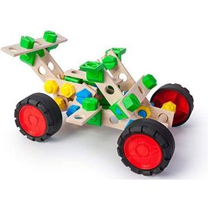 A ALEXANDER 2156 Constructor Junior 3-in-1 voertuigbouwset met houten en kunststof elementen, bouwspeelgoed voor kinderen vanaf 4 jaar