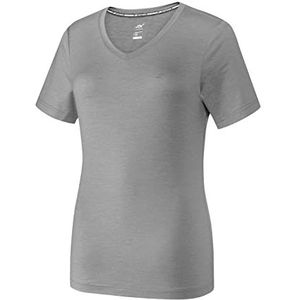 JOY sportswear Zamira Dames T-Shirt Elastaan Ademend Hoge Kwaliteit met Elegante V-hals Zwart Chiné, 44