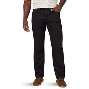 Wrangler Authentics Heren Classic Relaxed Fit Flex Jeans voor heren, Zwart Flex