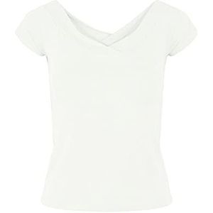 Pieces Pcmaliva SS Off Shoulder Top Noos Dames T-shirt, glanzend, Gr. M, Stralend wit.