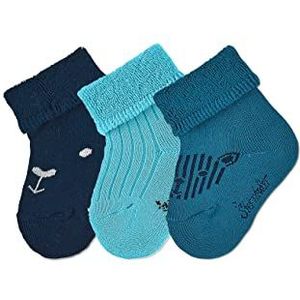 Sterntaler Babysokjes set van 3 beer-sokken, marineblauw, Eén maat, Marinier