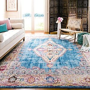 Safavieh Trendy BTL348 Bristol collectie indoor tapijt, rechthoekig, geweven, 122 x 183 cm, blauw/ivoor