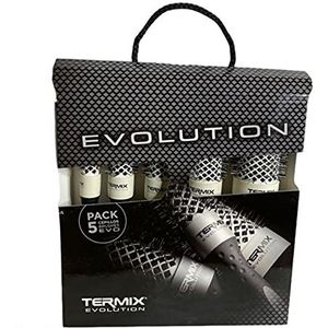 Termix Evolution Soft Professionele ronde thermische haarborstel, keramische buis, speciaal voor fijn haar, anti-aanbakbuis, 5 stuks