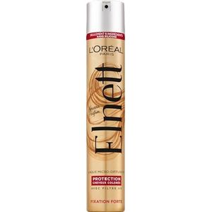 L'Oréal Paris - Sterke fixerende lak – langdurige grip 48 uur niet detecteerbaar – nieuwe formule voor gekleurd haar – verrijkt met UV-filters – Elnett Satin – 400 ml