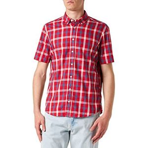 Seidensticker Shirt met korte mouwen in rechte pasvorm T-shirt voor heren, Rood