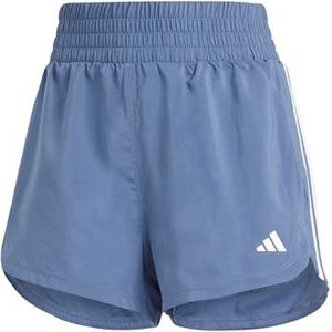 adidas Pacer 3 strepen hoge taille trainingsshorts voor dames, maat S, 12,7 cm