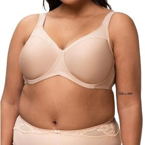 Triumph Modern zacht katoen W01 Minimizer BH voor dames (1 stuk), Neutrale beige