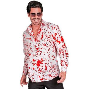 WIDMANN - Wit big overhemd met bloedvlekken, horrorkostuum, Halloween-kostuum
